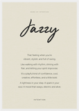 Jazzy Word of Intention Framed print A2 (42 x 59.4  cm) White frame Linen paper