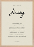 Jazzy Word of Intention Framed print A2 (42 x 59.4  cm) Wood frame Linen paper