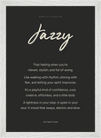 Jazzy Word of Intention Framed print A3 (29.7 x 42  cm) White frame Carbon paper