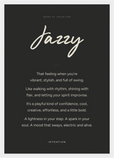 Jazzy Word of Intention Framed print A3 (29.7 x 42  cm) White frame Carbon paper