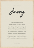 Jazzy Word of Intention Framed print A3 (29.7 x 42  cm) Wood frame Linen paper