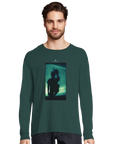 Joy - "Dancing Cowboy" Long sleeve green empire XS 3