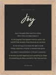 Joy Word of Intention Framed print 21x29.7 cm / 8x12" Wood frame Carbon paper
