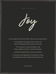 Joy Word of Intention Framed print 60x80 cm / 24x32″ Black frame Carbon paper