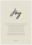 Joy Word of Intention Framed print A1 (59.4 x 84.1  cm) White frame Linen paper