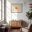 Kiss My Ass Framed print 60x80 cm / 24x32″ Black frame in interior