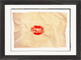 Kiss My Ass Framed print 21x29.7 cm / 8x12" Black frame