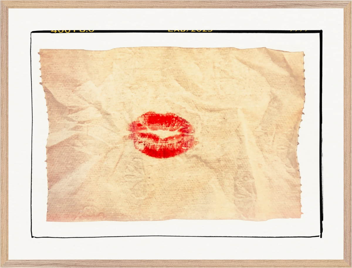 Kiss My Ass Framed print 60x80 cm / 24x32″ Wood frame