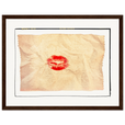 Kiss My Ass Framed print 27x35 cm / 11x14″ Dark wood frame