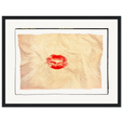 Kiss My Ass Framed print 30x40 cm / 12x16″ Black frame