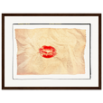 Kiss My Ass Framed print 30x40 cm / 12x16″ Dark wood frame