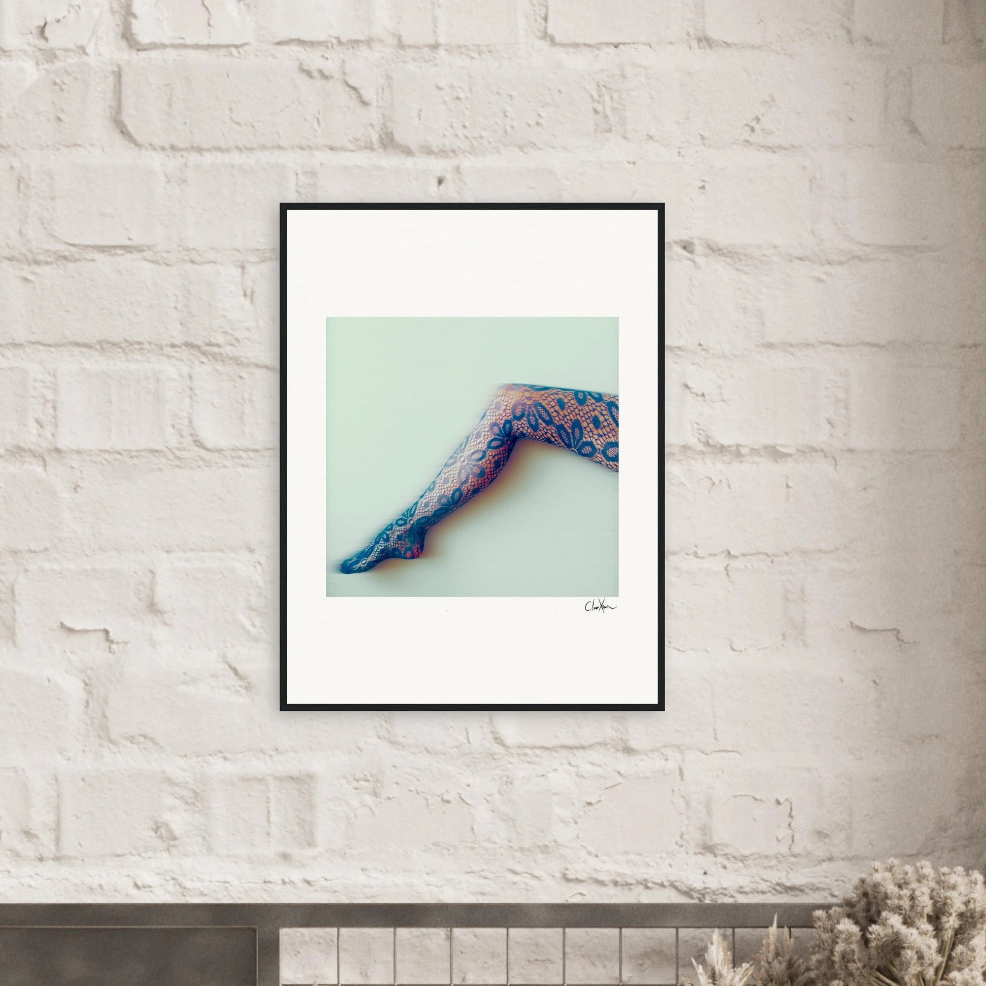 Lacey Leg Framed print 13x18 cm / 5x7″ White frame 2