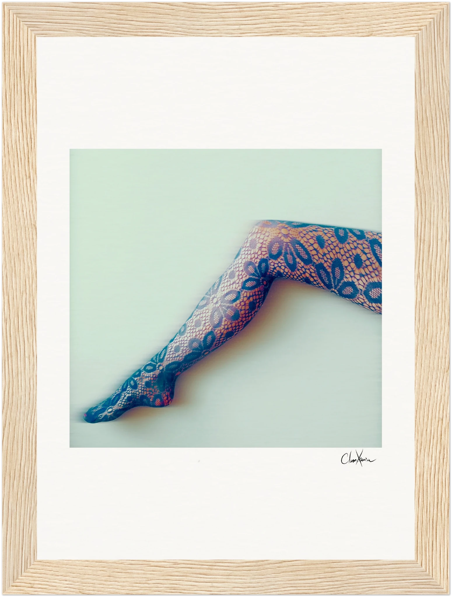 Lacey Leg Framed print 13x18 cm / 5x7″ Wood frame 17