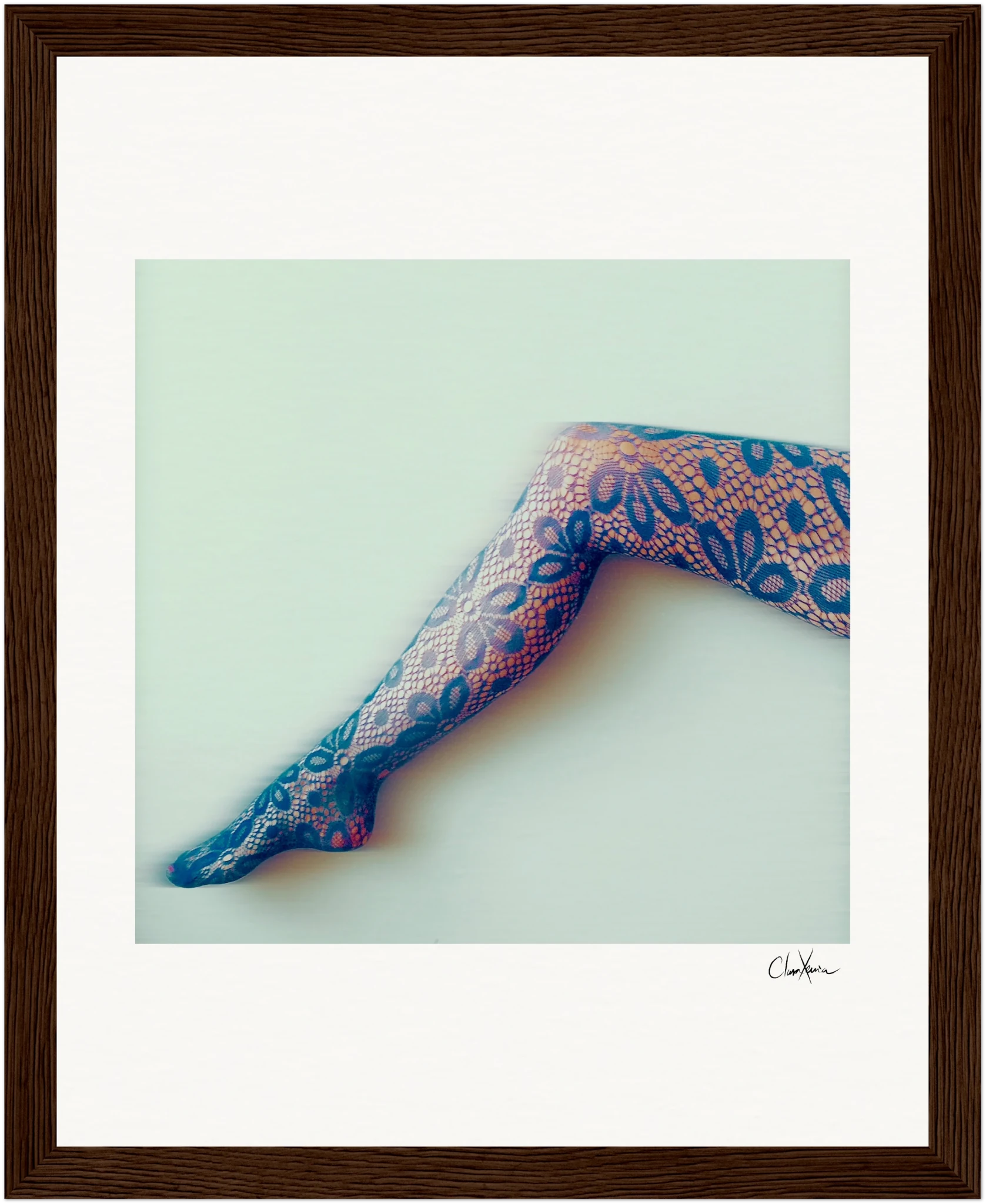 Lacey Leg Framed print 20x25 cm / 8x10″ Dark wood frame 30