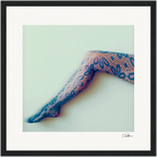 Lacey Leg Framed print 30x30 cm / 12x12″ Black frame 43