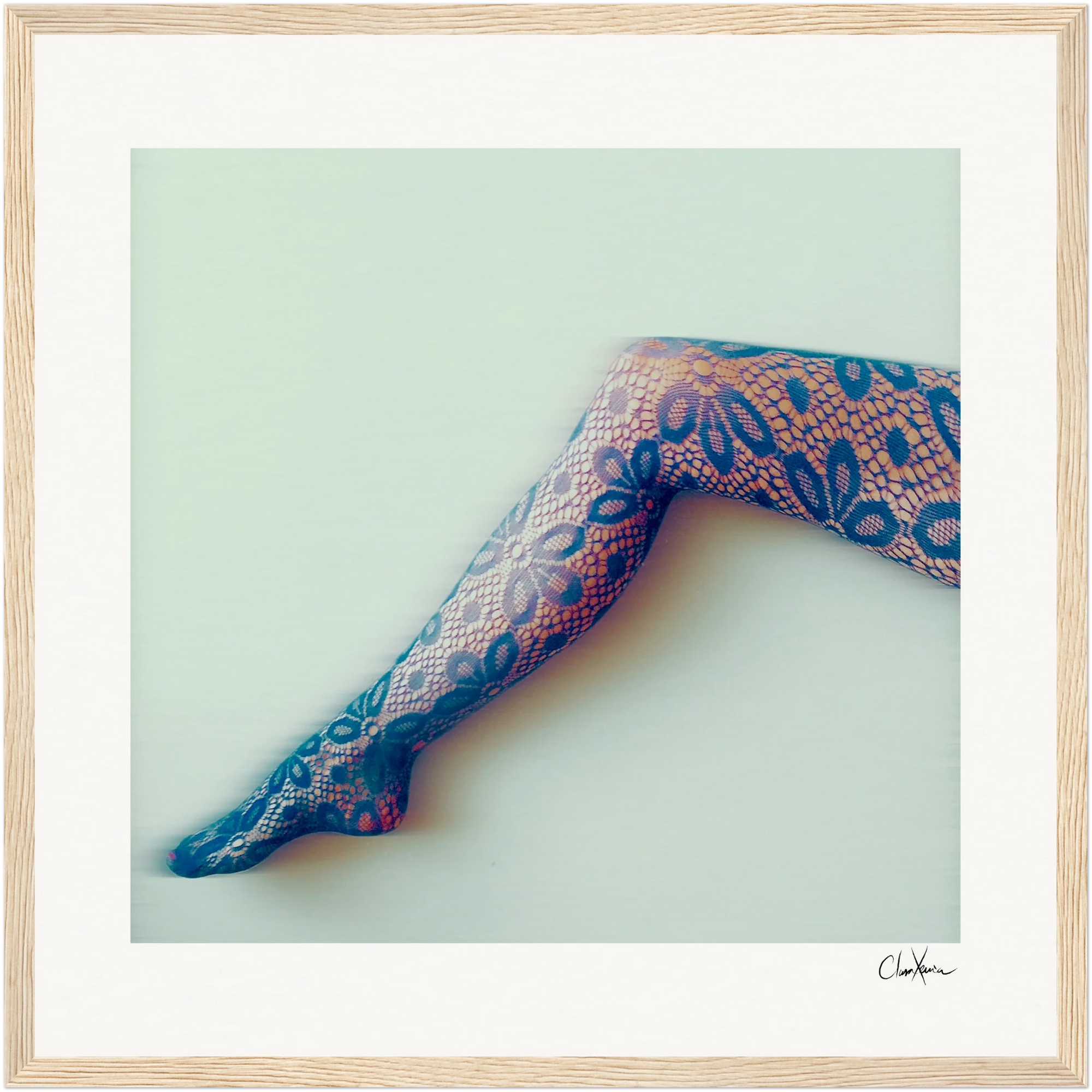 Lacey Leg Framed print 40x40 cm / 16x16″ Wood frame 23