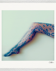 Framed print "Lacey Leg "Framed print cm / 20x20″ White frame