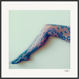 Lacey Leg Framed print 70x70 cm / 28x28″ Black frame 49