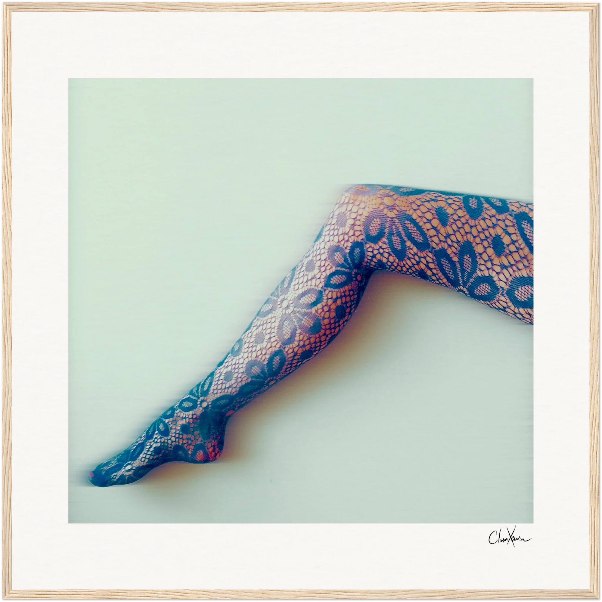 Lacey Leg Framed print 70x70 cm / 28x28″ Wood frame 27