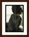 Little Secret Framed print 15x20 cm / 6x8″ Dark wood frame 42