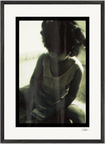 Little Secret Framed print 50x70 cm / 20x28″ Black frame 50