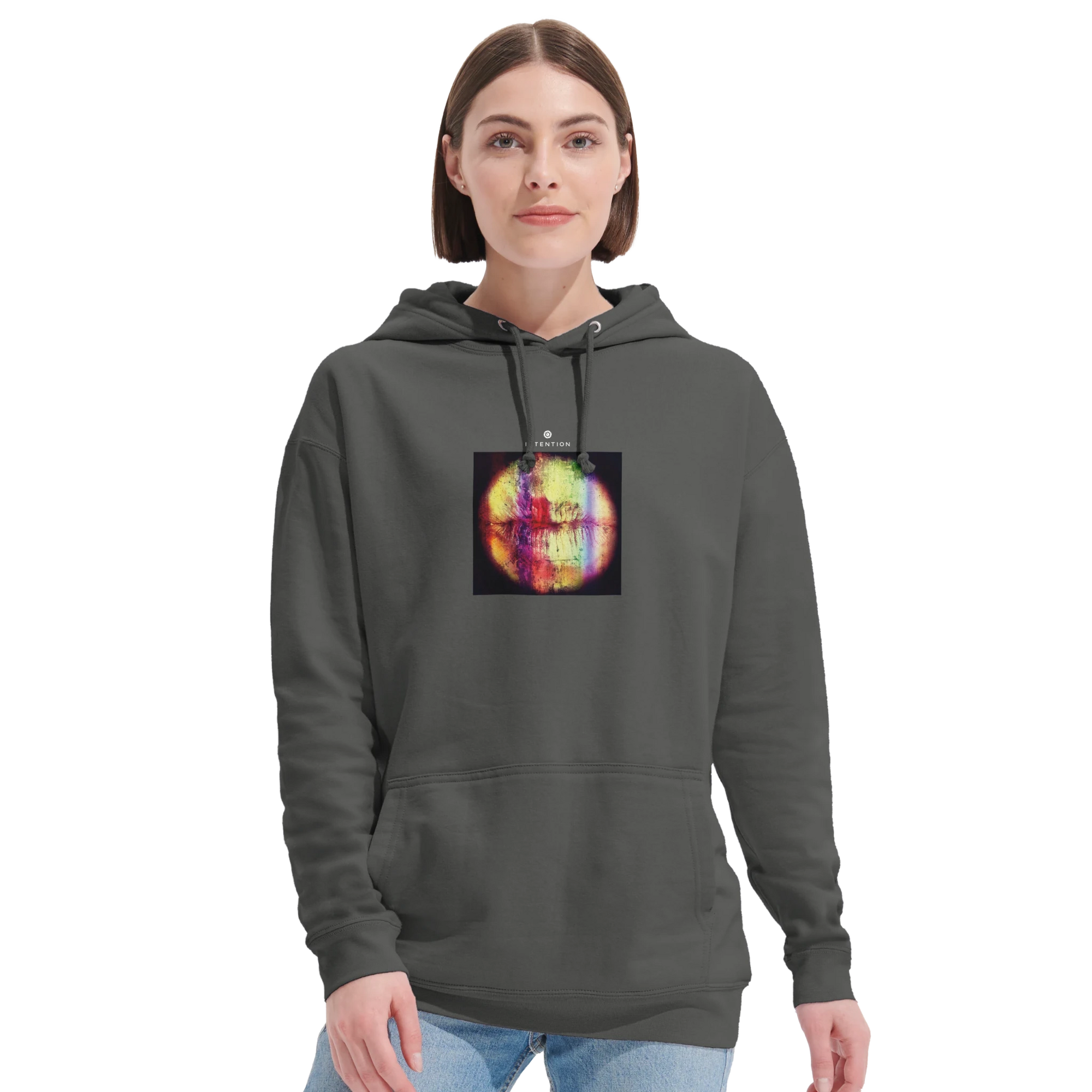 Love - "Chromatic Kiss" Hoodie charcoal melange XS 5