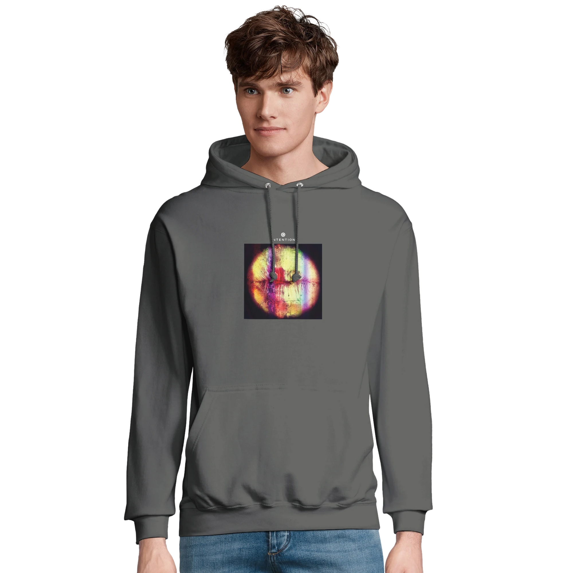 Love - "Chromatic Kiss" Hoodie charcoal melange XS 3