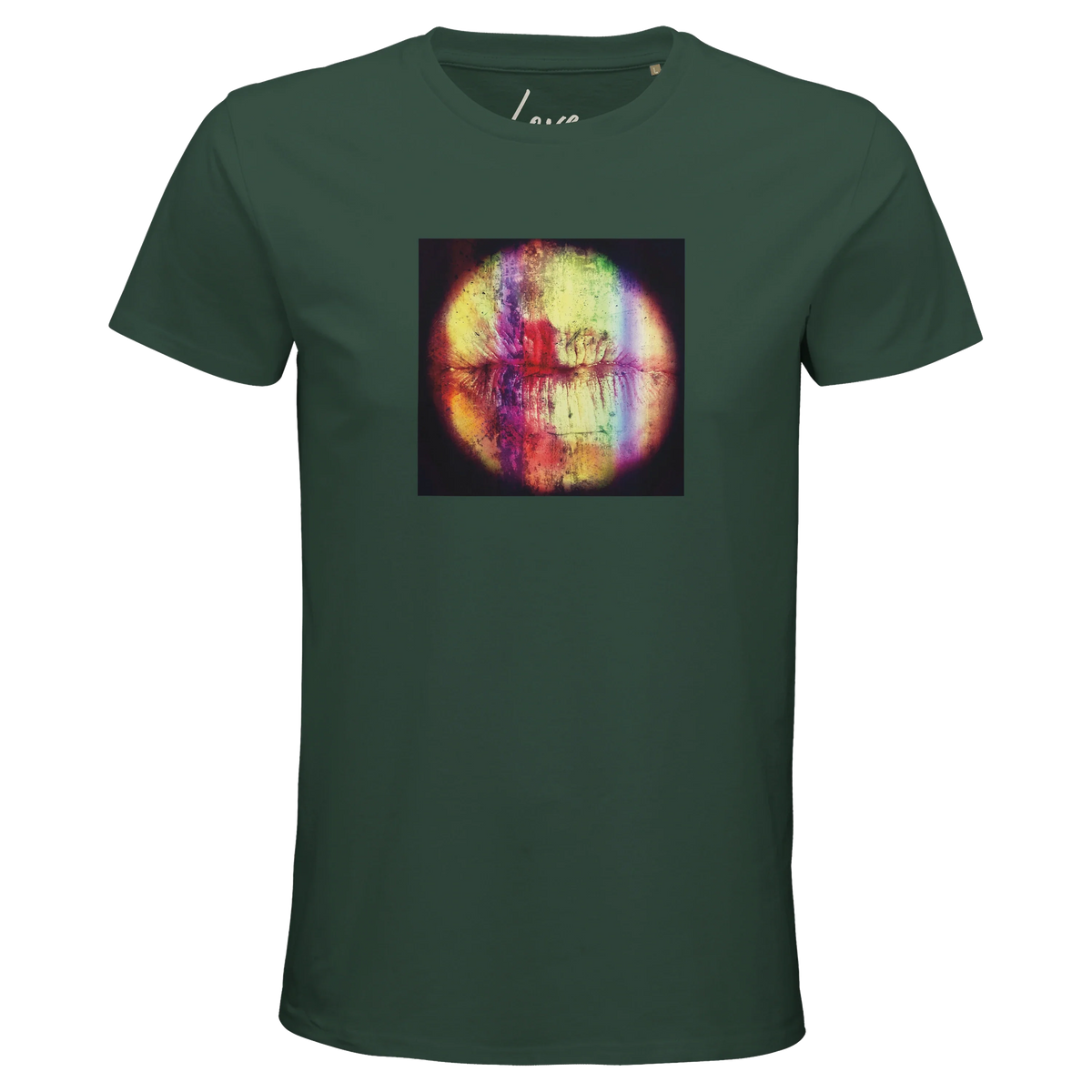 Love - "Chromatic Kiss" T-shirt Bottle Green 1