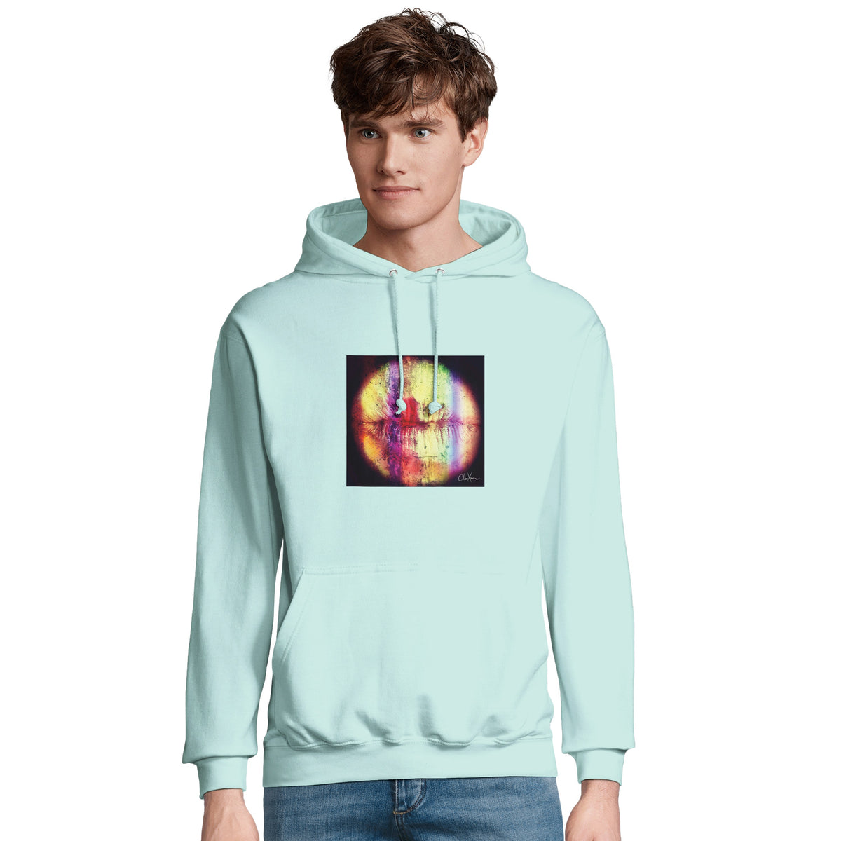 Love - "Chromatic Kiss" Hoodie arctic blue 4