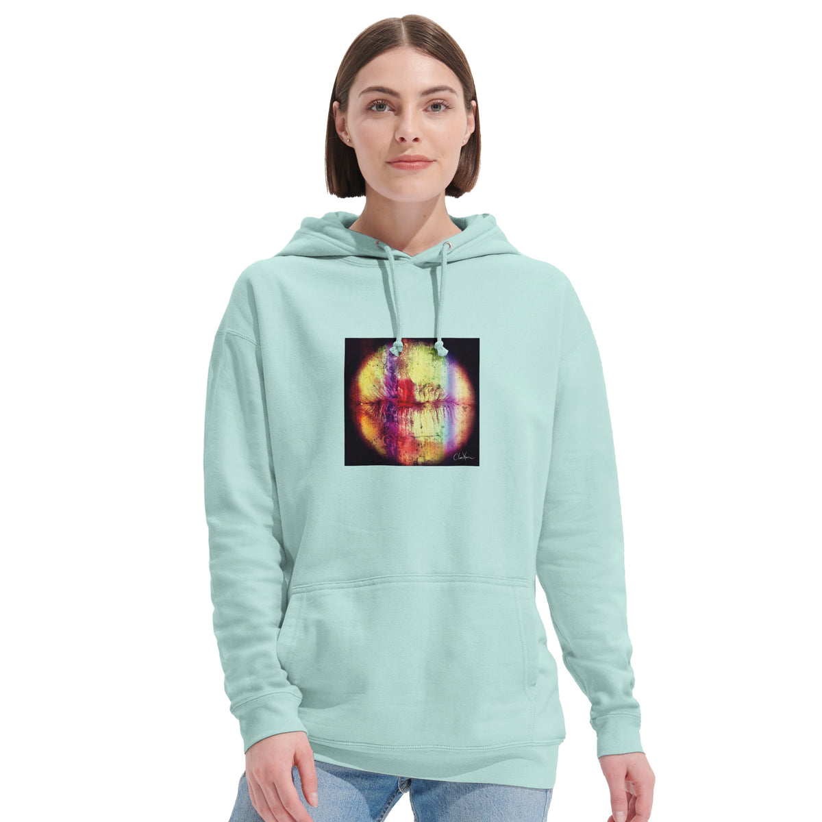 Love - "Chromatic Kiss" Hoodie arctic blue 6