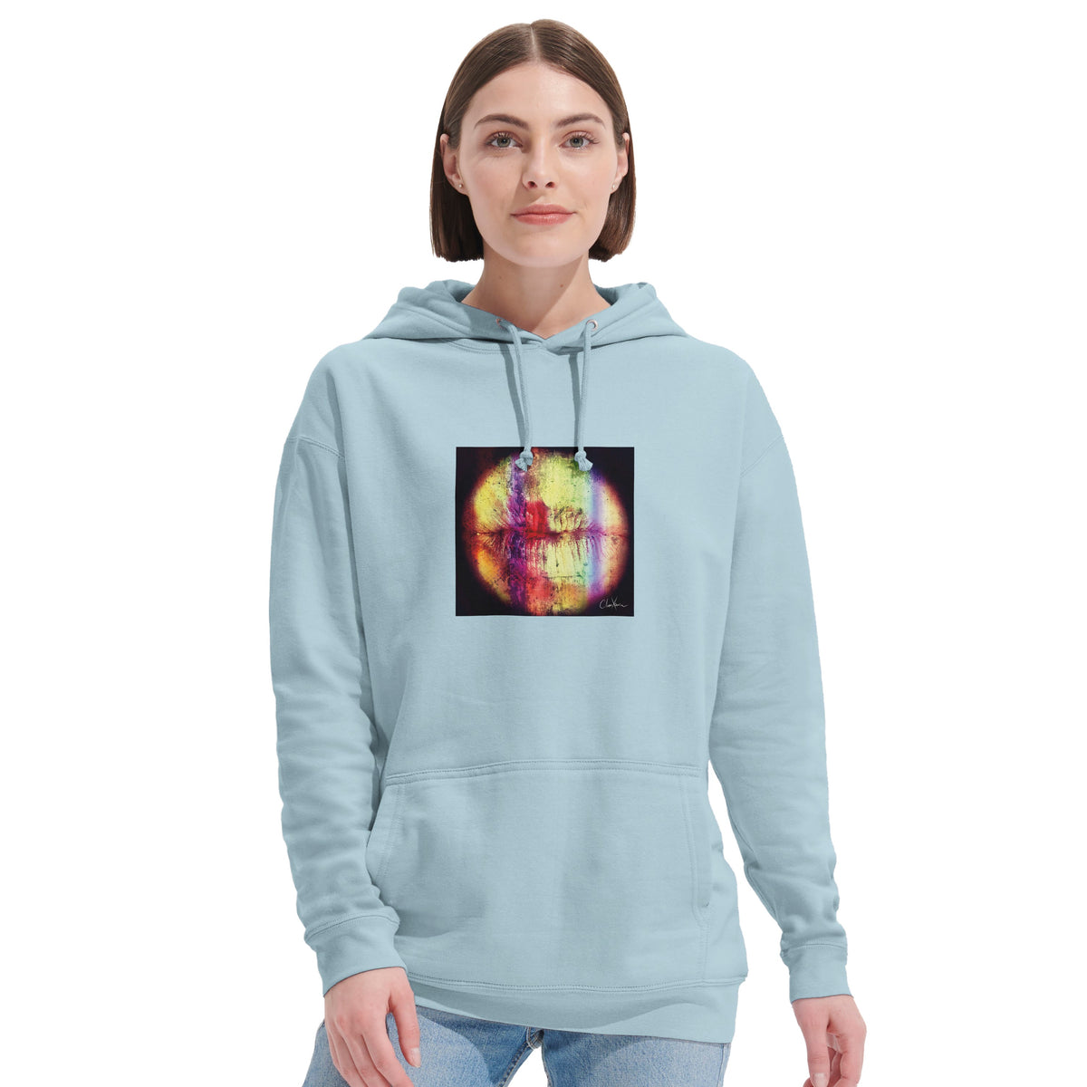 Love - "Chromatic Kiss" Hoodie creamy blue 6