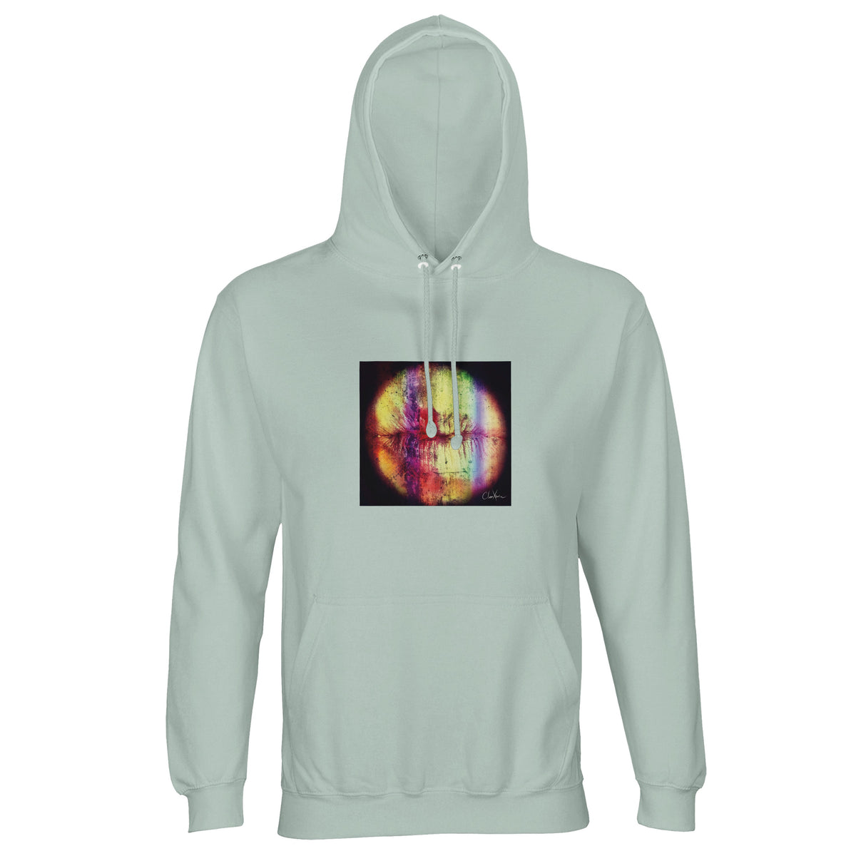 Love - "Chromatic Kiss" Hoodie creamy green 1