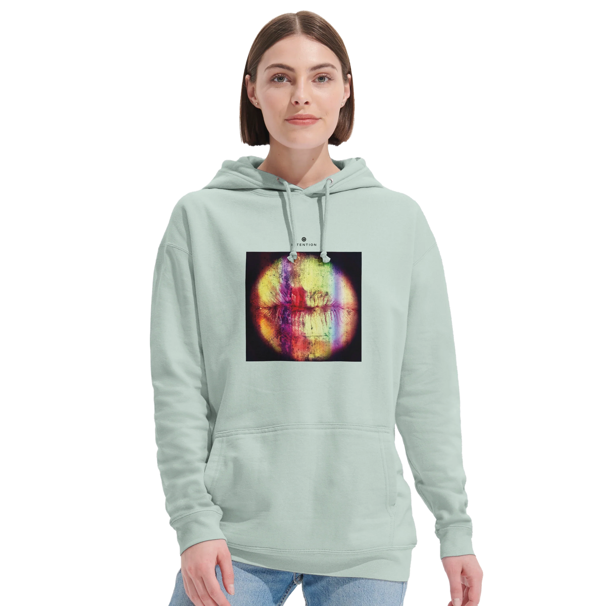 Love - "Chromatic Kiss" Hoodie creamy green 5