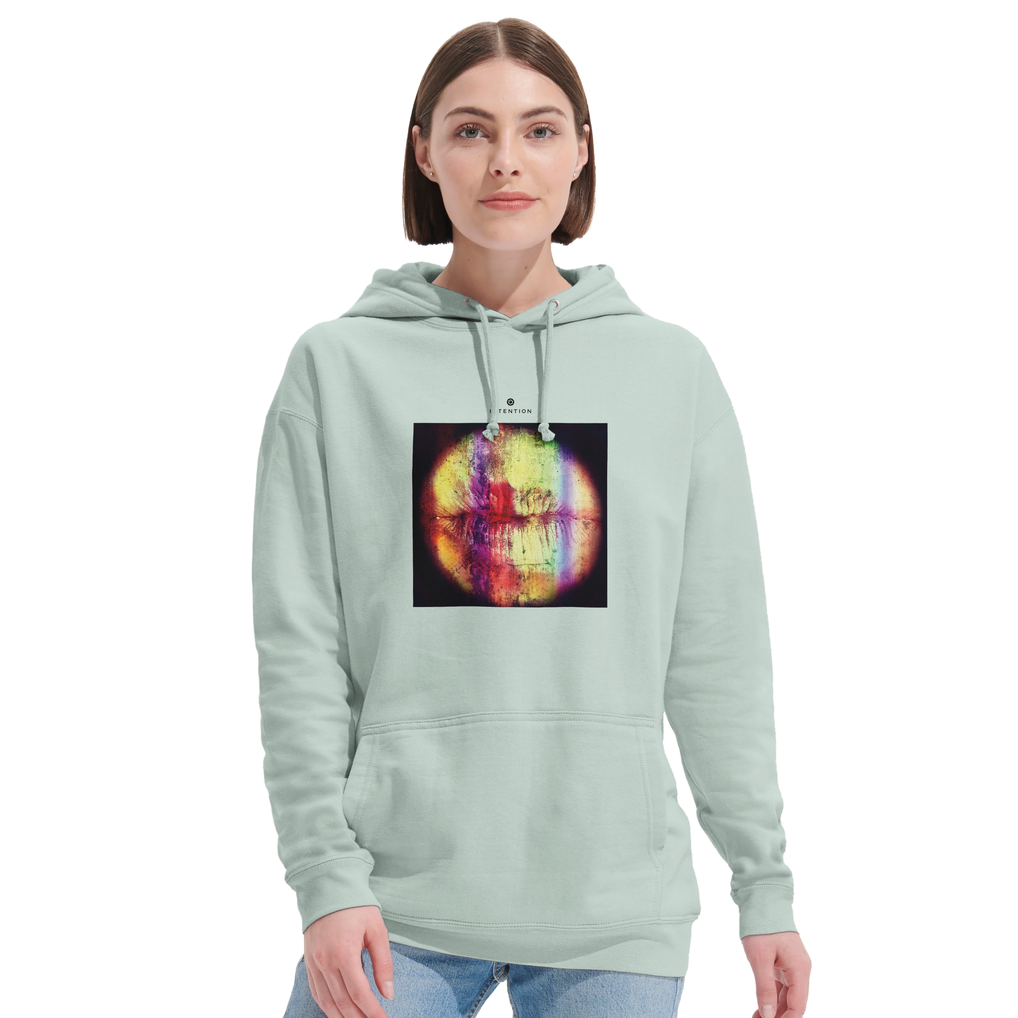 Love - "Chromatic Kiss" Hoodie creamy green 5