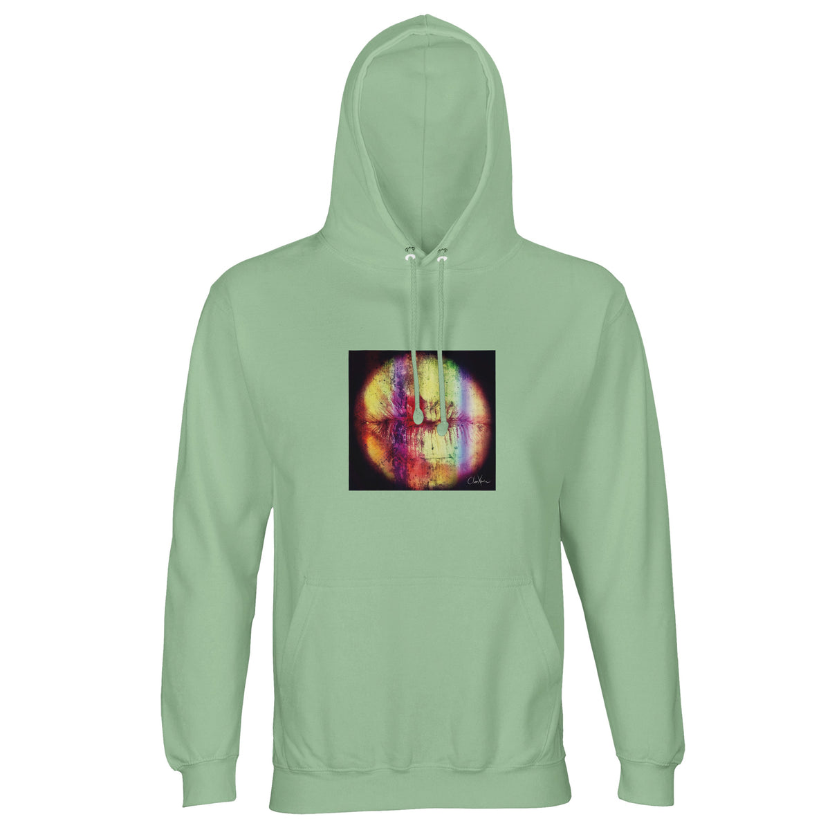 Love - "Chromatic Kiss" Hoodie frozen green 1