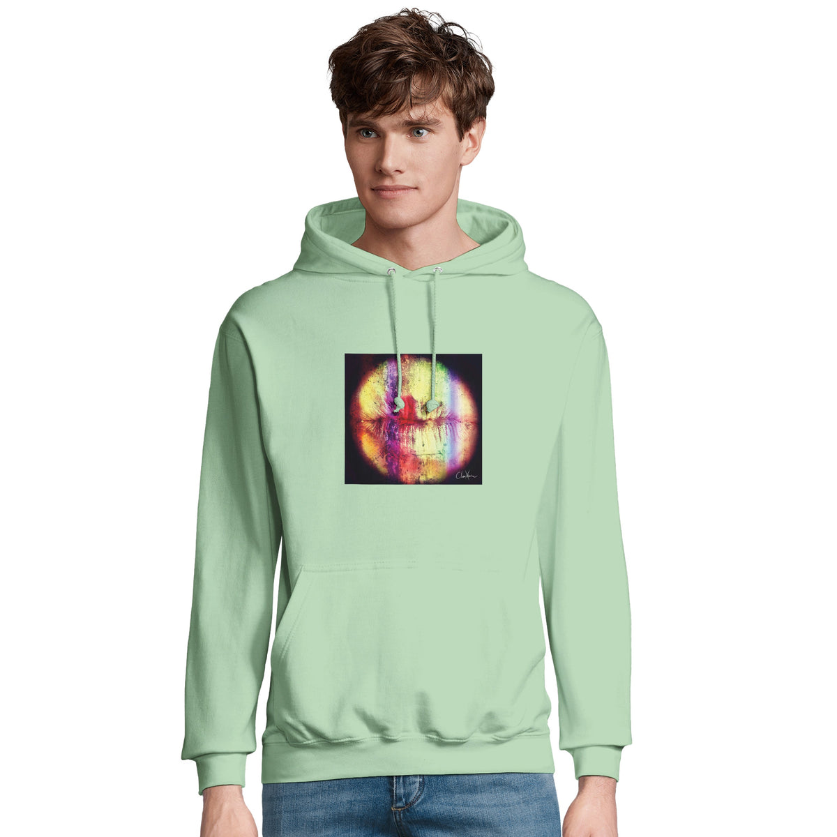 Love - "Chromatic Kiss" Hoodie frozen green 4