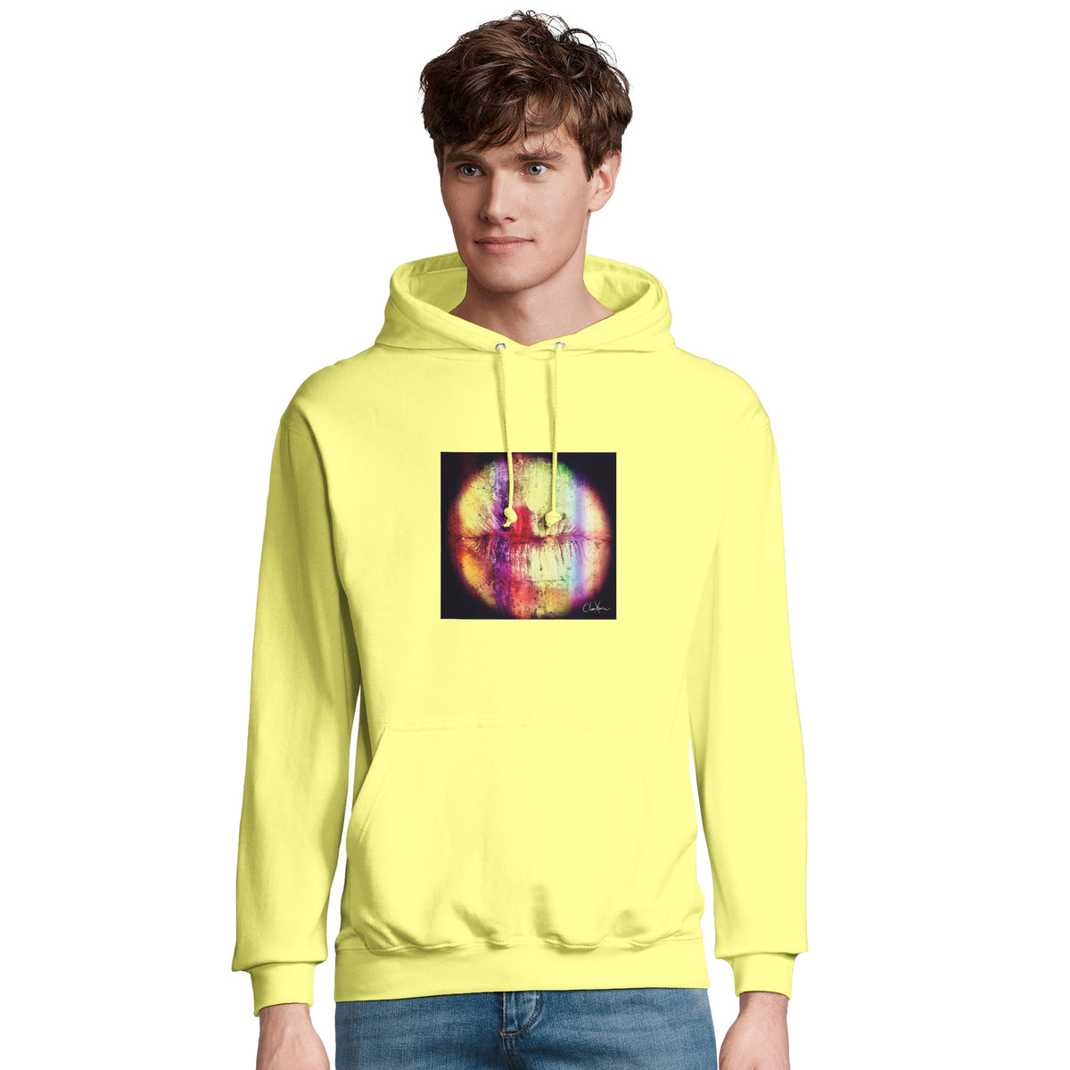 Love - "Chromatic Kiss" Hoodie Light Yellow 4
