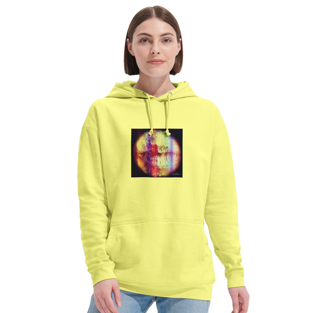 Love - "Chromatic Kiss" Hoodie Light Yellow 6