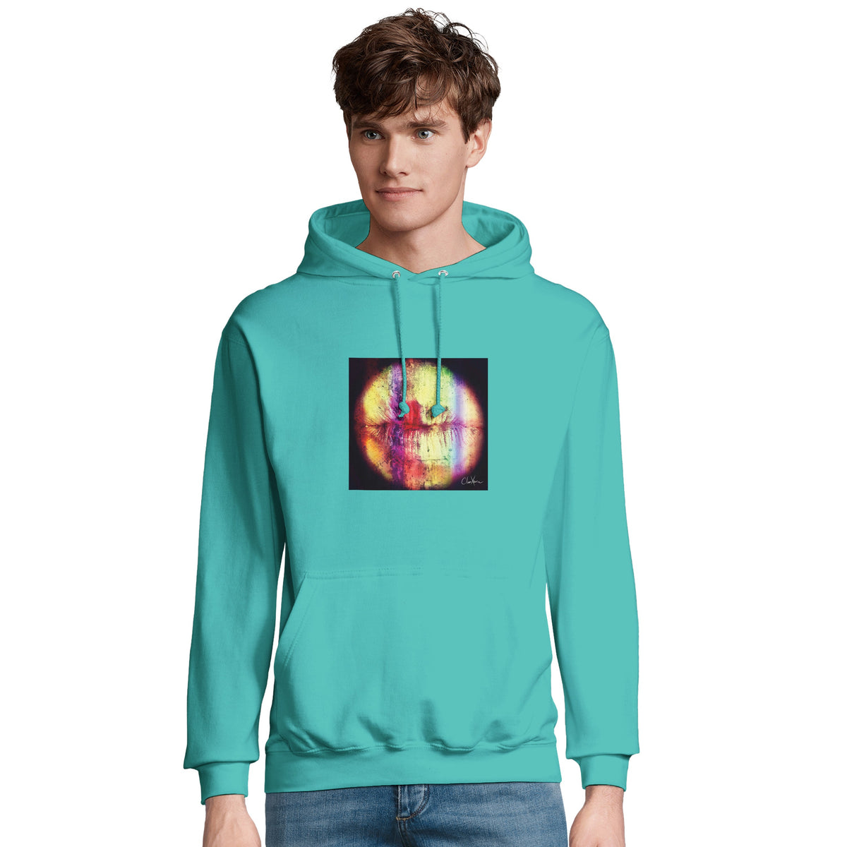 Love - "Chromatic Kiss" Hoodie pool blue 4