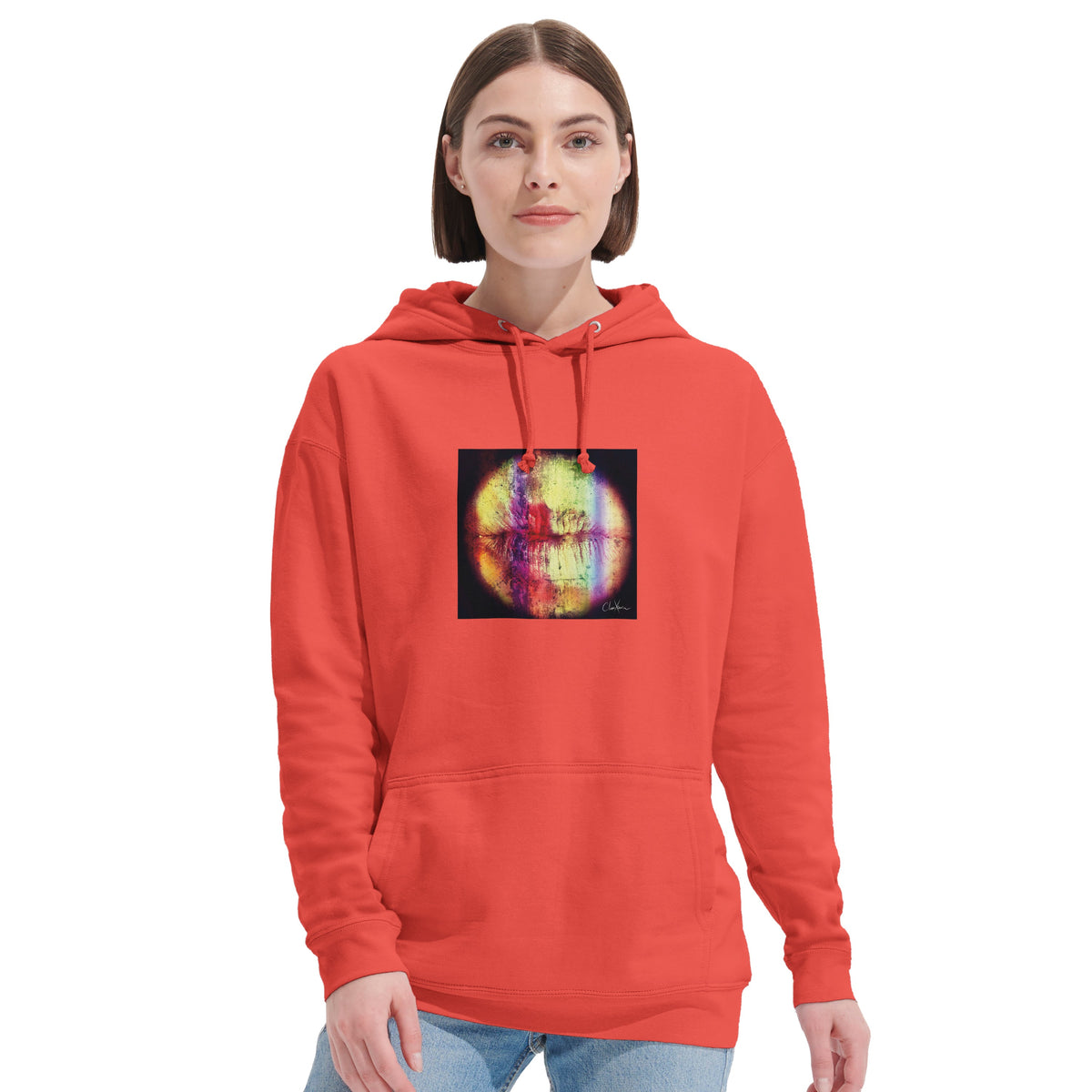 Love - "Chromatic Kiss" Hoodie pop orange 6