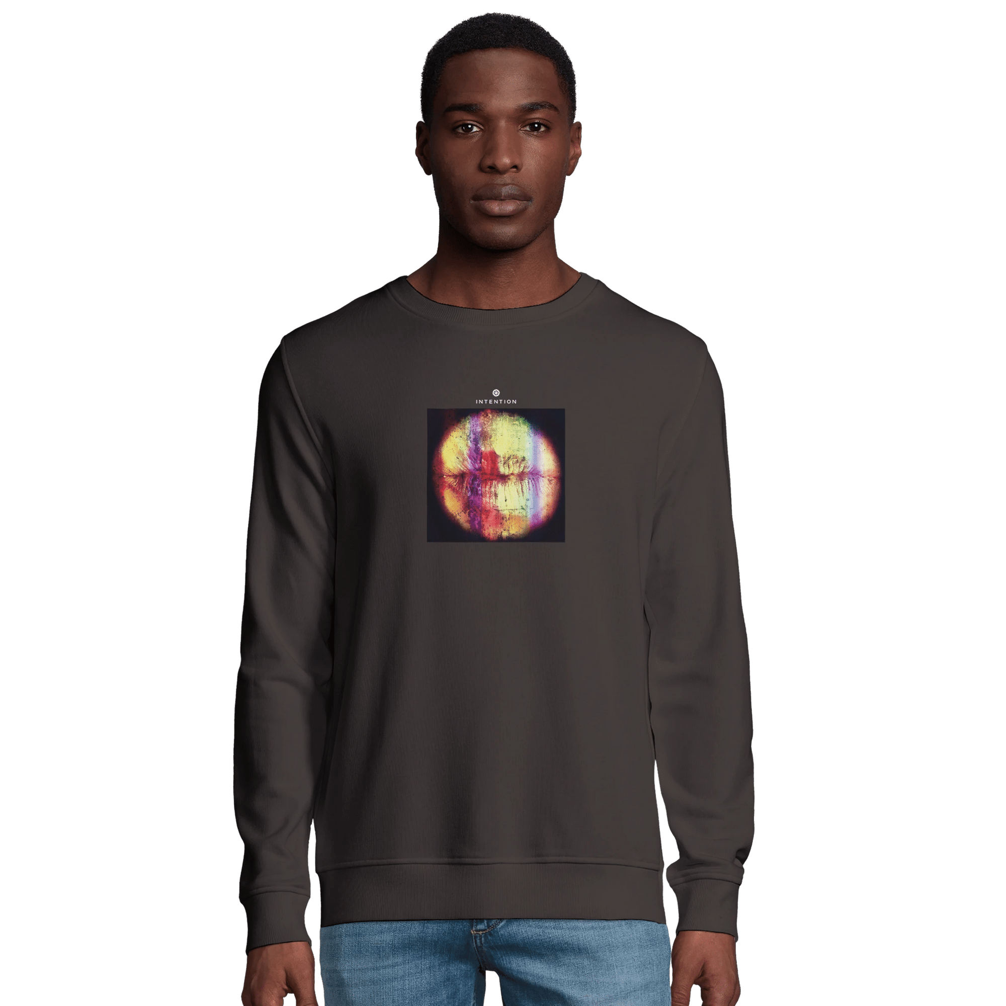 Love - "Chromatic Kiss" Sweatshirt deep charcoal grey XS 3