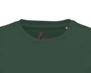 Love - "Chromatic Kiss" T-shirt Bottle Green XS 2