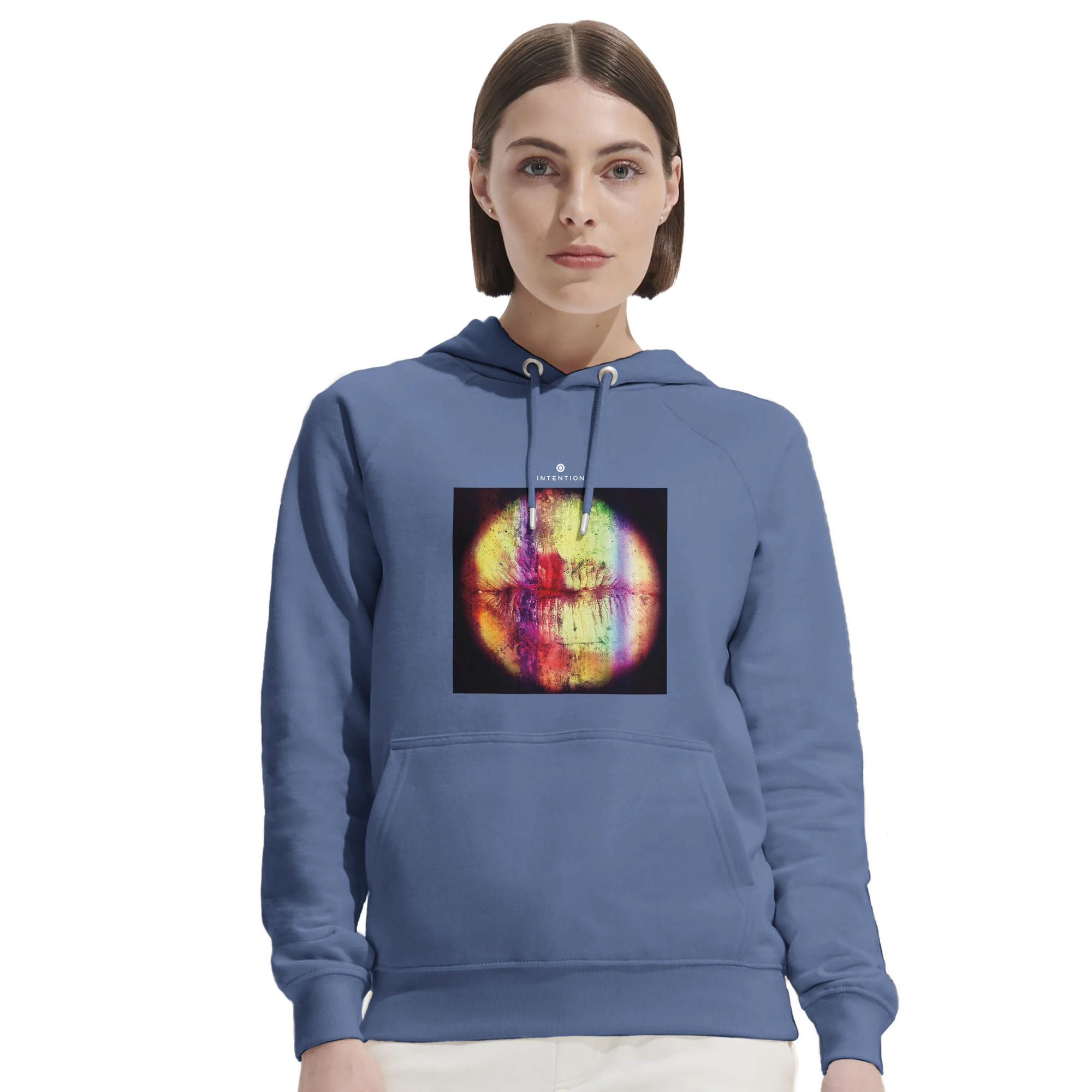 Love - "Chromatic Kiss" Hoodie Blue XS 5