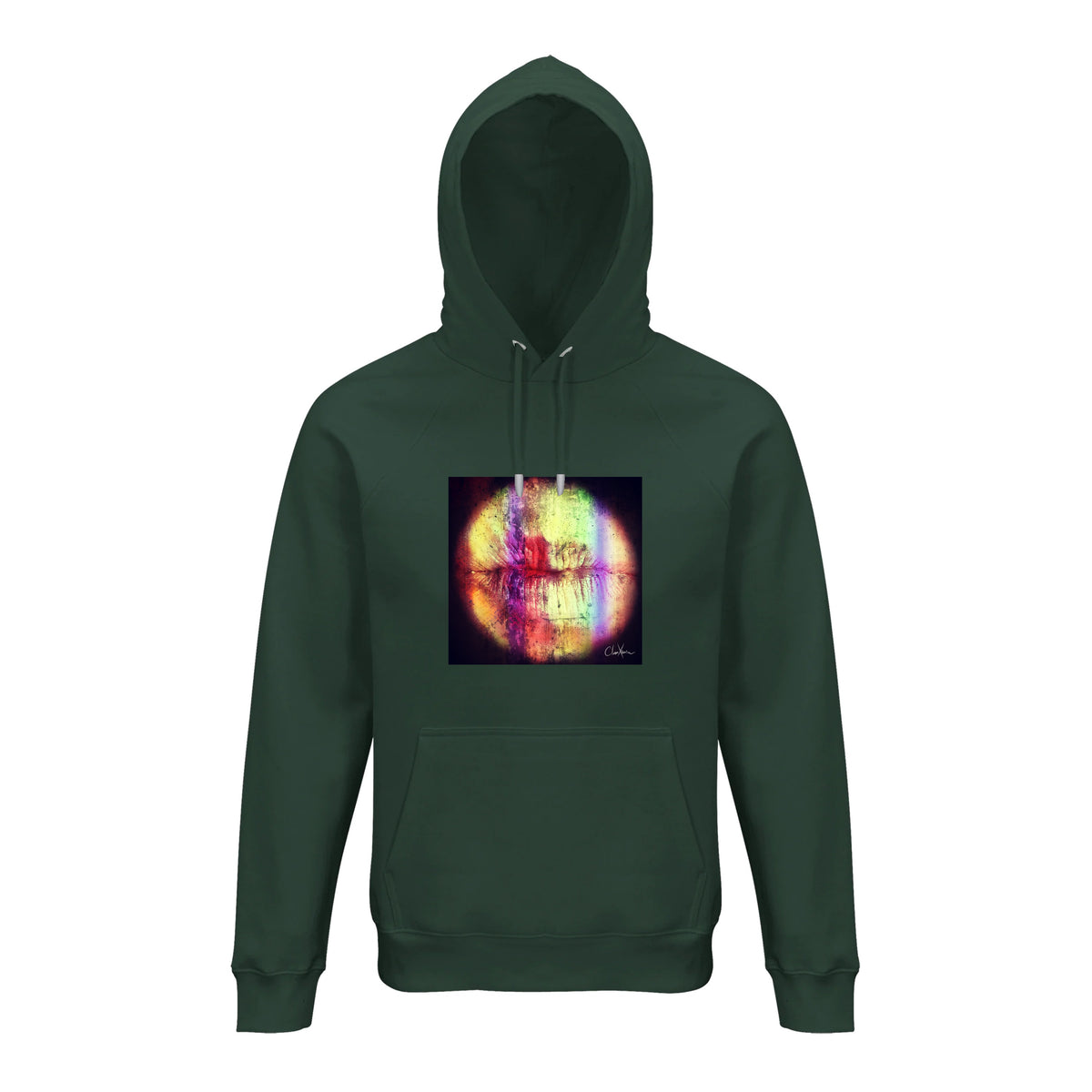 Love - "Chromatic Kiss" Hoodie Bottle Green 1