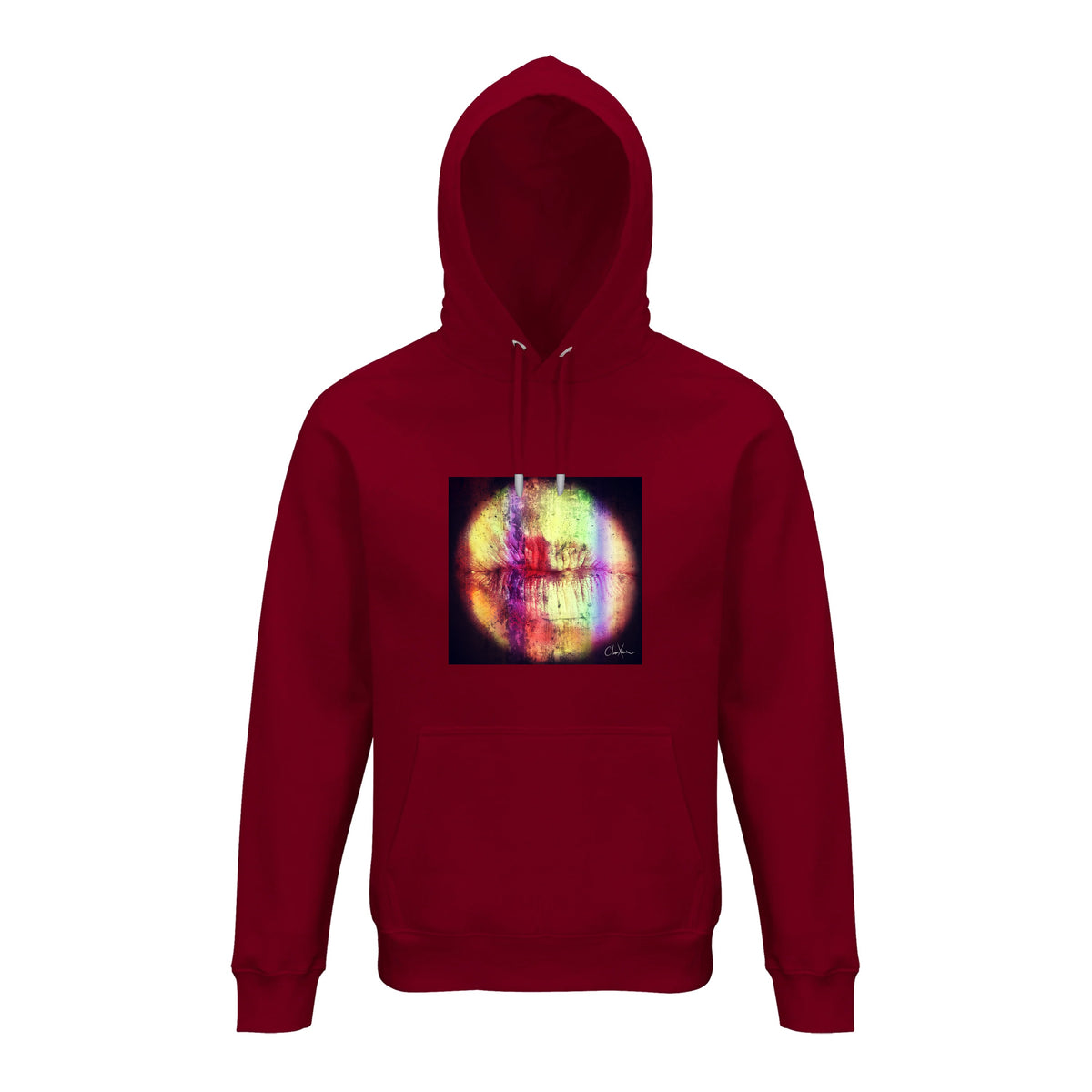 Love - "Chromatic Kiss" Hoodie Burgundy 1