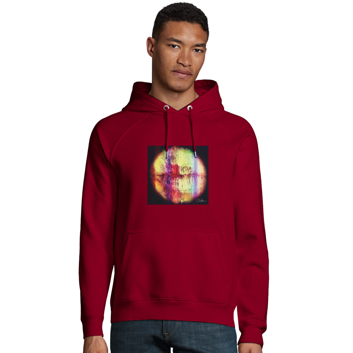 Love - "Chromatic Kiss" Hoodie Burgundy 3