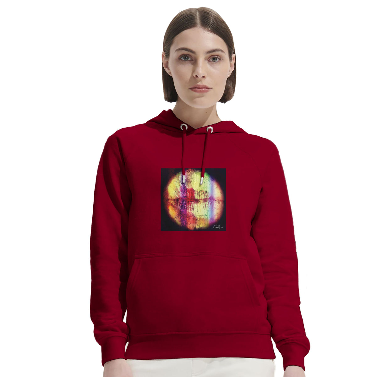 Love - "Chromatic Kiss" Hoodie Burgundy 5