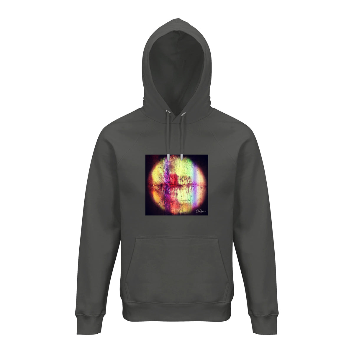 Love - "Chromatic Kiss" Hoodie charcoal melange 1