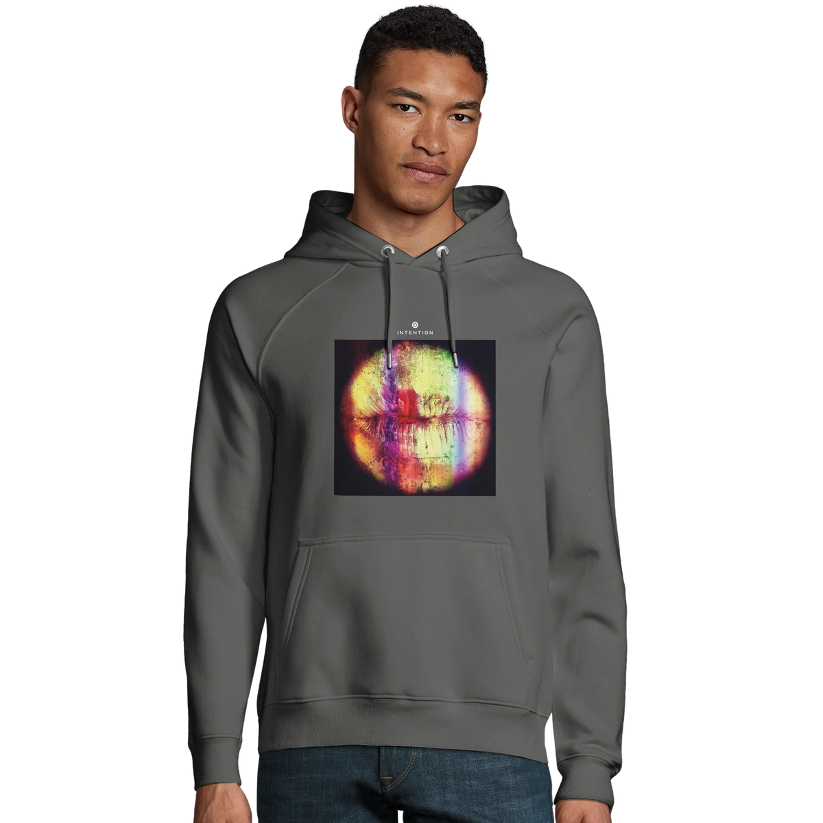 Love - "Chromatic Kiss" Hoodie charcoal melange 3