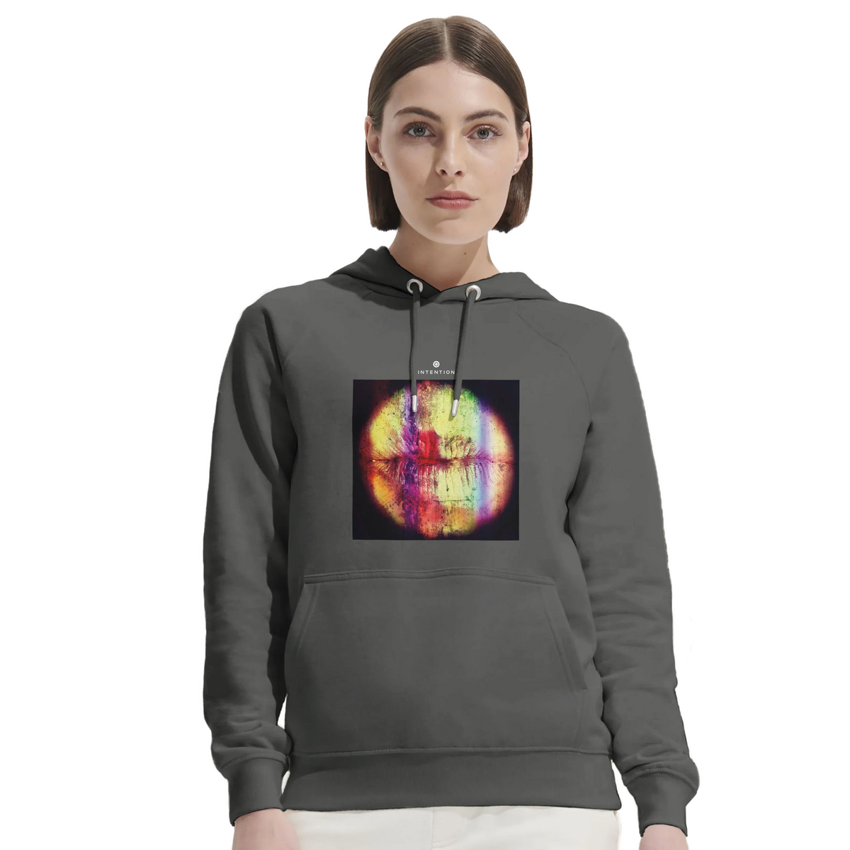 Love - "Chromatic Kiss" Hoodie charcoal melange 5